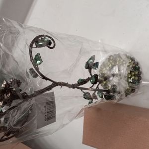 New  four piece set Green candle holder